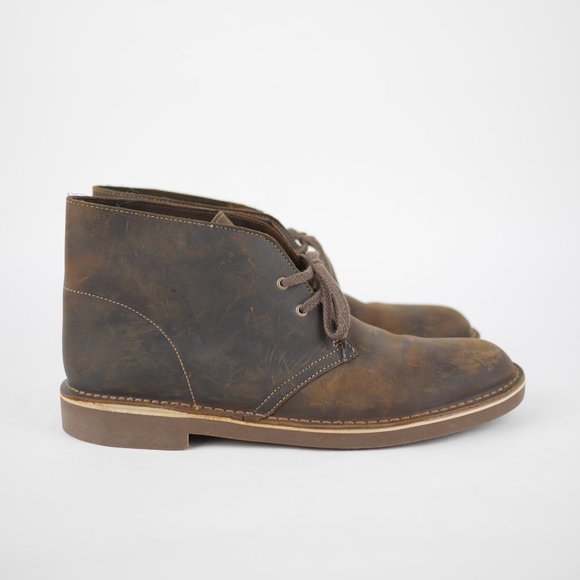 CLARKS Men\'s 9.5 Brown Suede Leather Oiled Chukka Ankle Boots Laced Casual Shoes main image 6